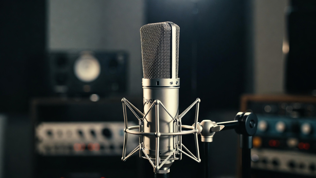 Royer R-122 MKII active ribbon microphone professional studio close-up