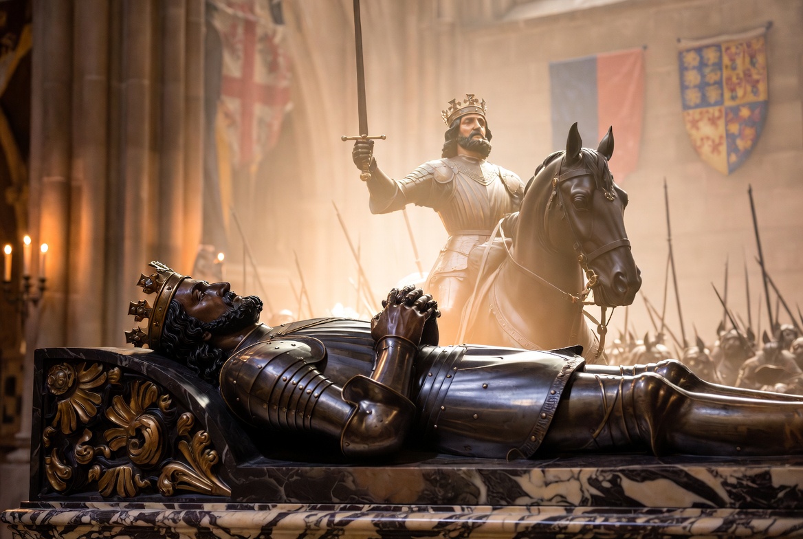 Legado del Rey Enrique V: tumba en Westminster y victoria en Agincourt inmortalizada por Shakespeare