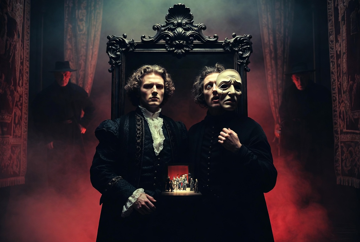 Appearance vs reality and feigned madness themes illustrated in Hamlet Act 2