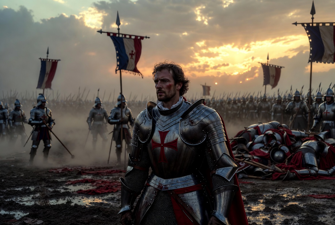 Henry V ordering slaughter of prisoners at Agincourt echoing medieval cruelty