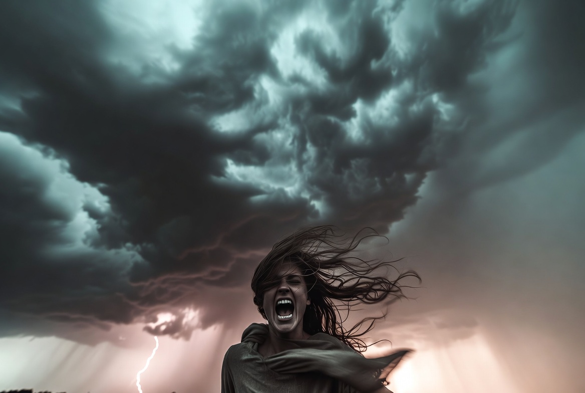 Caliban expressing powerful emotions and language in The Tempest