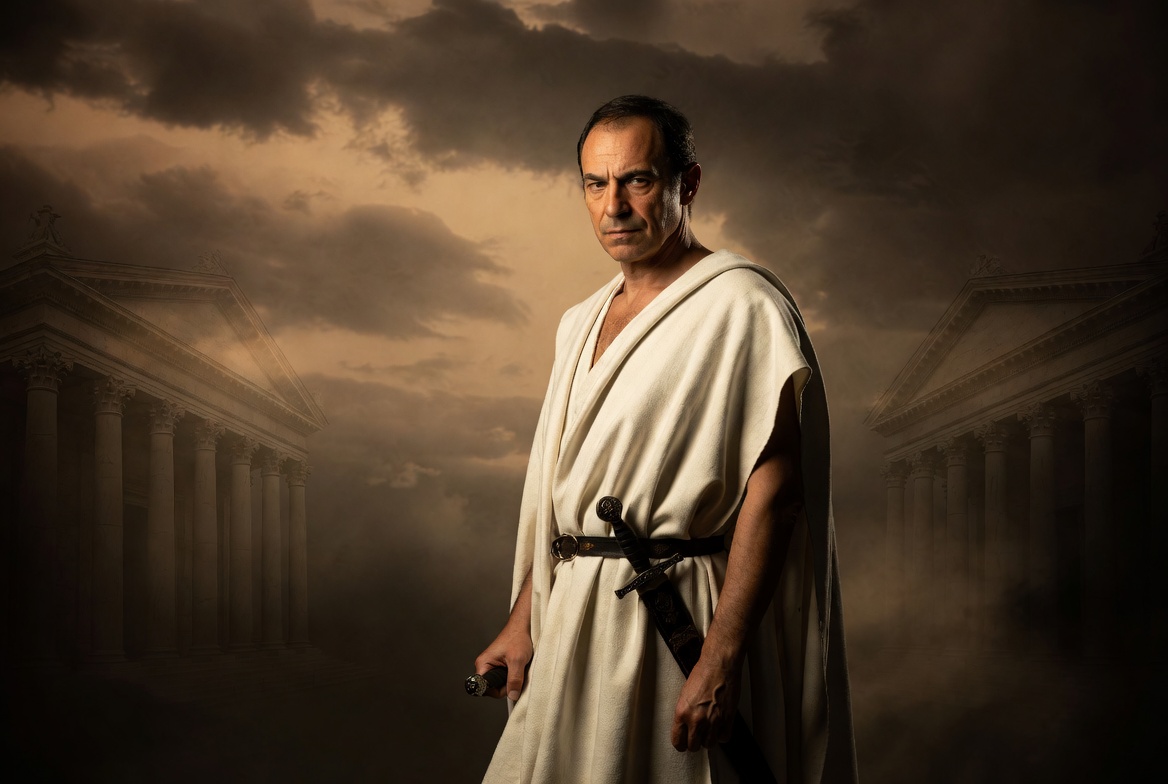 Character portrait of Casca, Caesars first stabber in Shakespeare’s Julius Caesar