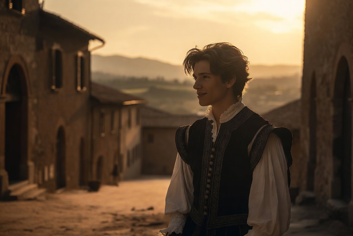 Romeo in exile in Mantua before receiving Balthasar’s news in Romeo and Juliet