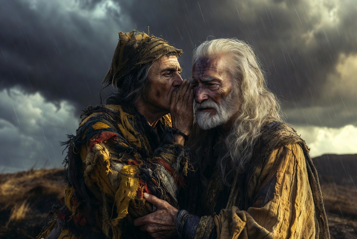 King Lear characterisation: Wise Fool as moral compass beside the tragic king