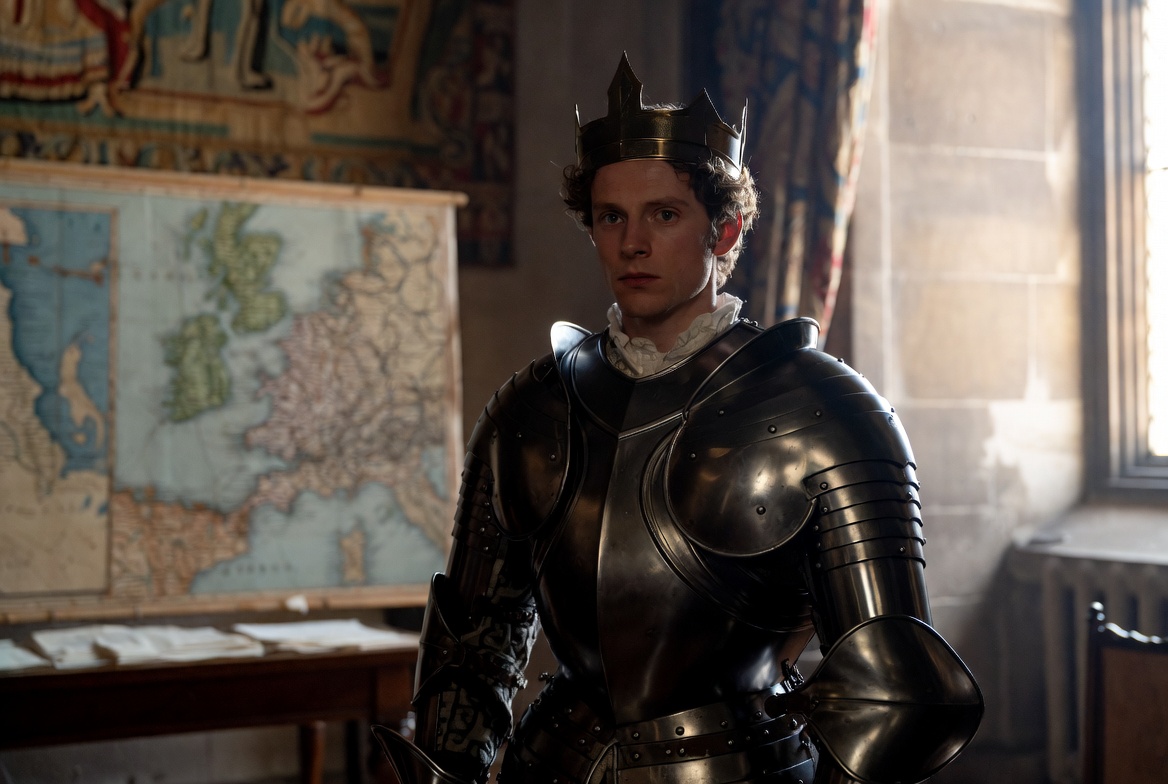 King Henry V historical portrait in armor at the start of his reign