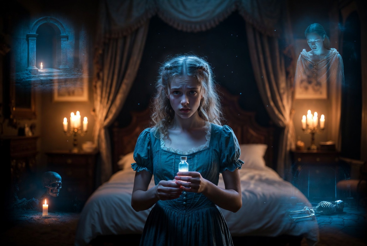 Juliet potion soliloquy fearful bedroom scene tomb shadows Romeo and Juliet Shakespeare dramatic candlelight