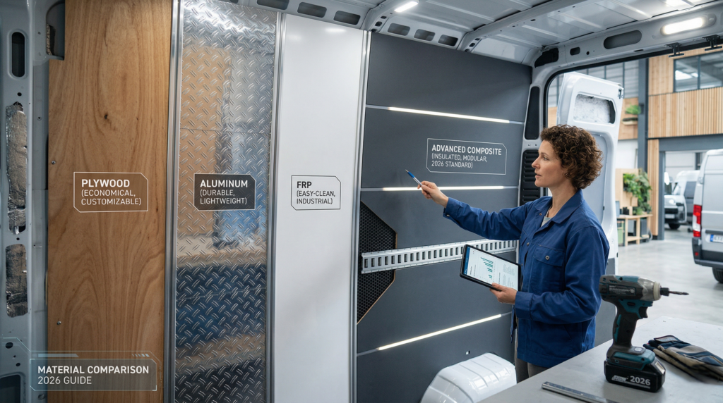 best material for cargo van wall liner