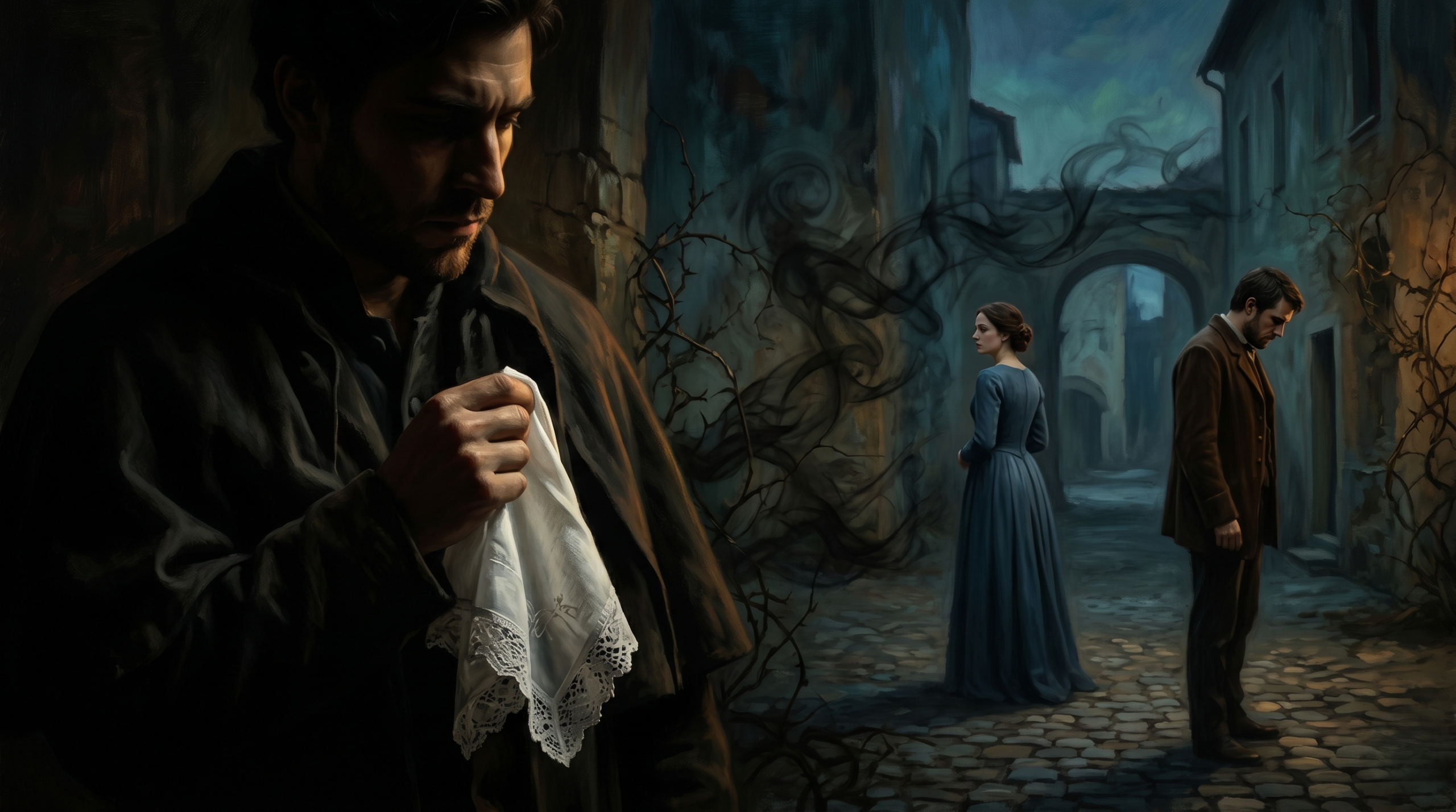 Symbolic depiction of jealousy and betrayal in Othello story