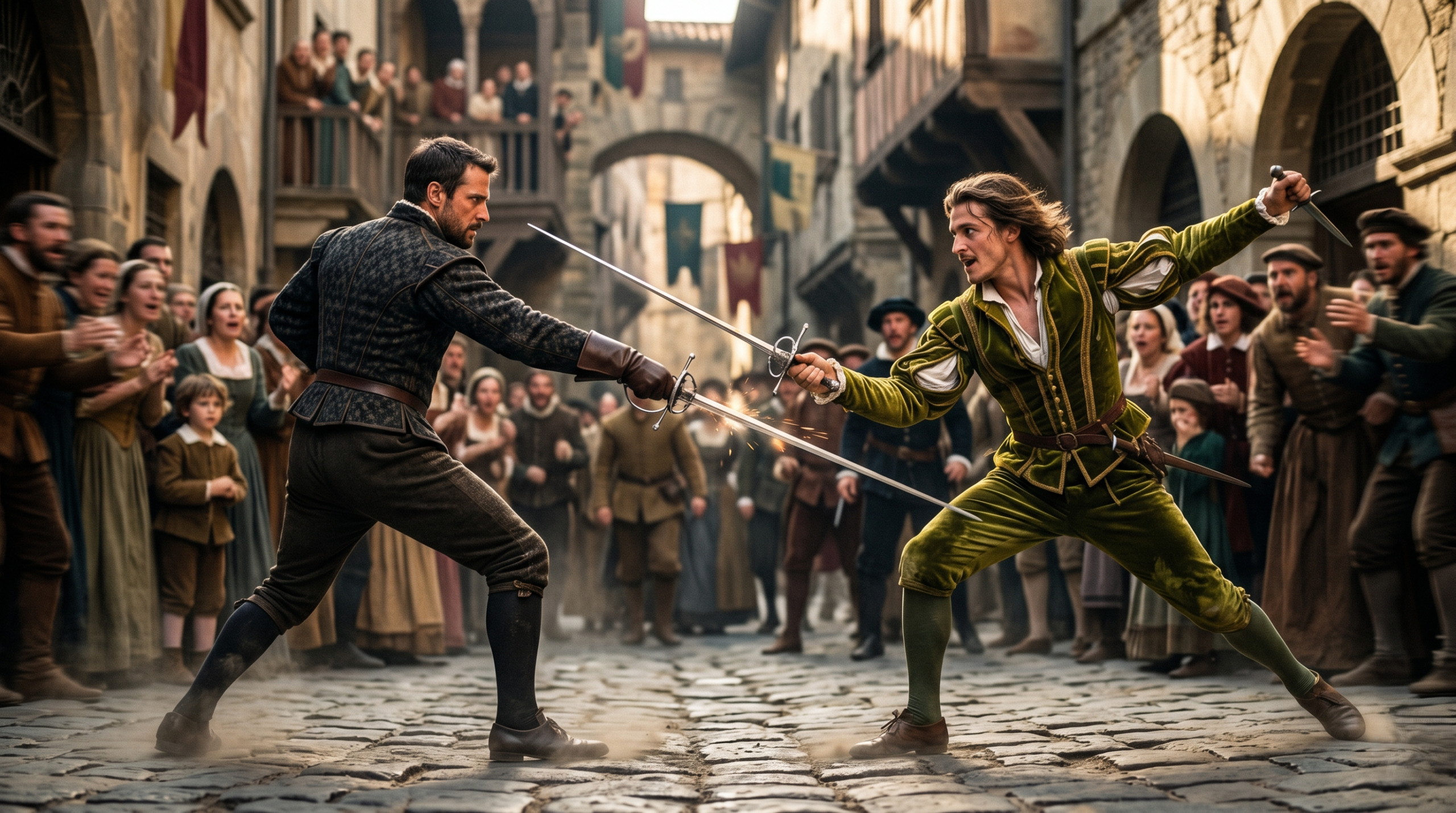 Mercutio and Tybalt sword fight in Romeo and Juliet ballet