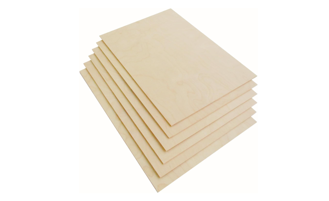 Premium Baltic Birch Plywood,3 mm 1/8"x 12"x 18" Thin Wood 6 Flat Sheets with B/BB Grade Veneer for DIY Arts and Crafts,Woodworking,Scroll...
