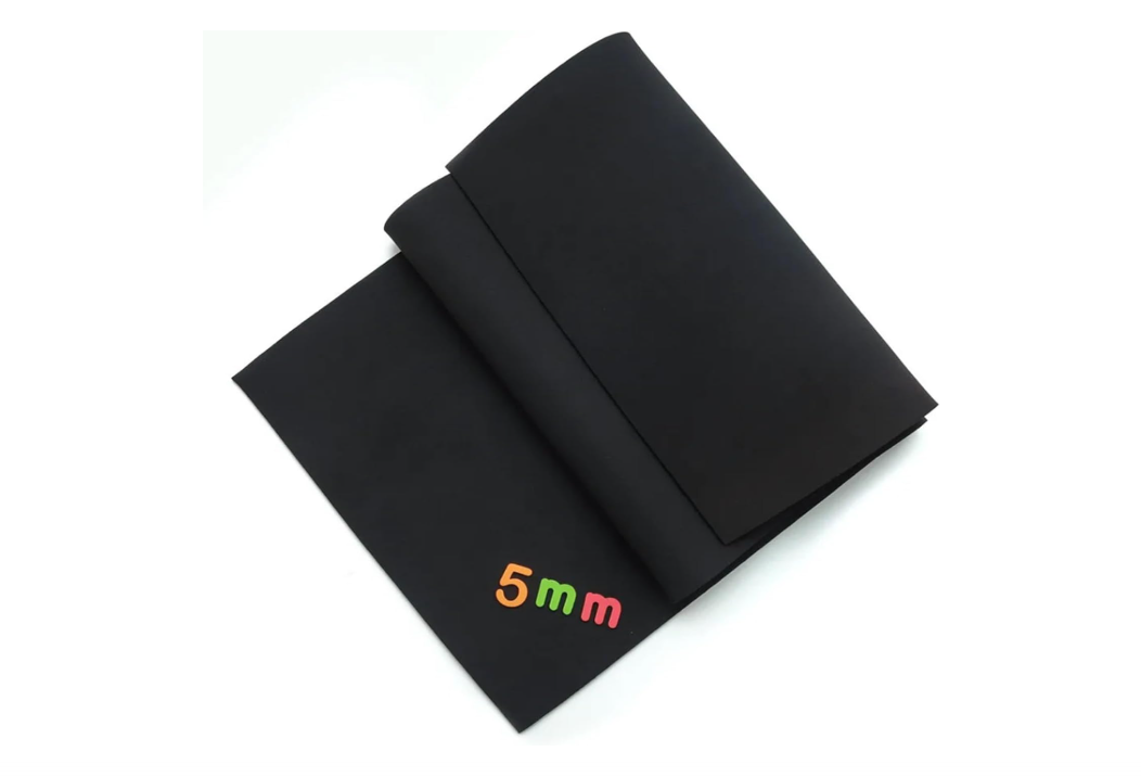 LNJMRU Neoprene Waterproof Fabric Black Neoprene 5mm Thick Sewing Cloth Stretch Fabric Other Diving Cloth Stretch Neoprene Fabric(45cm x 25cm)