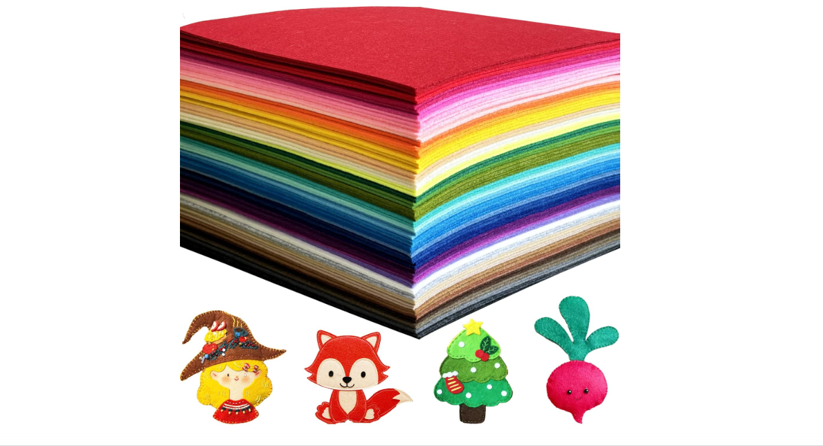 PURREITTI 80 PCS Wool Blend Felt Sheets for Crafts 1 mm Thickness, 40 Color 11.8 x 11.8 Inch Assorted Stiff Felt Squares Bulk for Sewing Patchwork School...
