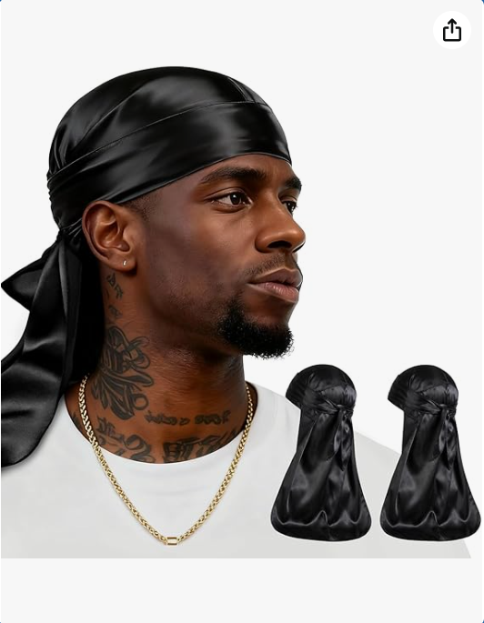 YFONG 100% Mulberry Silk Durag for Men & Women, 22 Momme Silky Durag for Hair Care, Soft and Breathable Do rag
