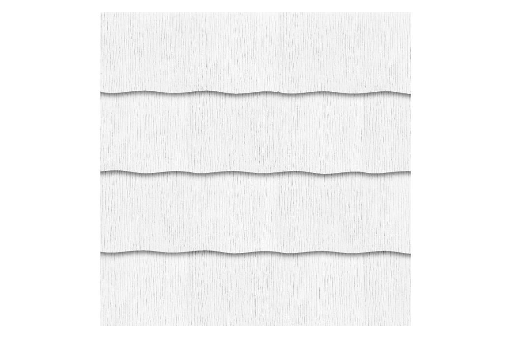 GAF WeatherSide Purity Wavy Fiber-Cement Siding Shingles (12x24) 18 Bundle| Fire Resistant & Safe with No Asbestos| Easy to Install with Pre-Primed...
