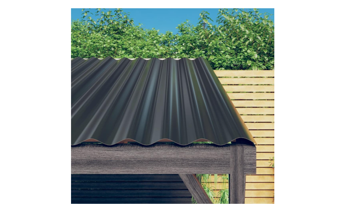 YAFF Roof Panels 36 pcs Powder-Coated Steel Anthracite 31.5"x14.2",Roofing Shingles & Tiles-319141