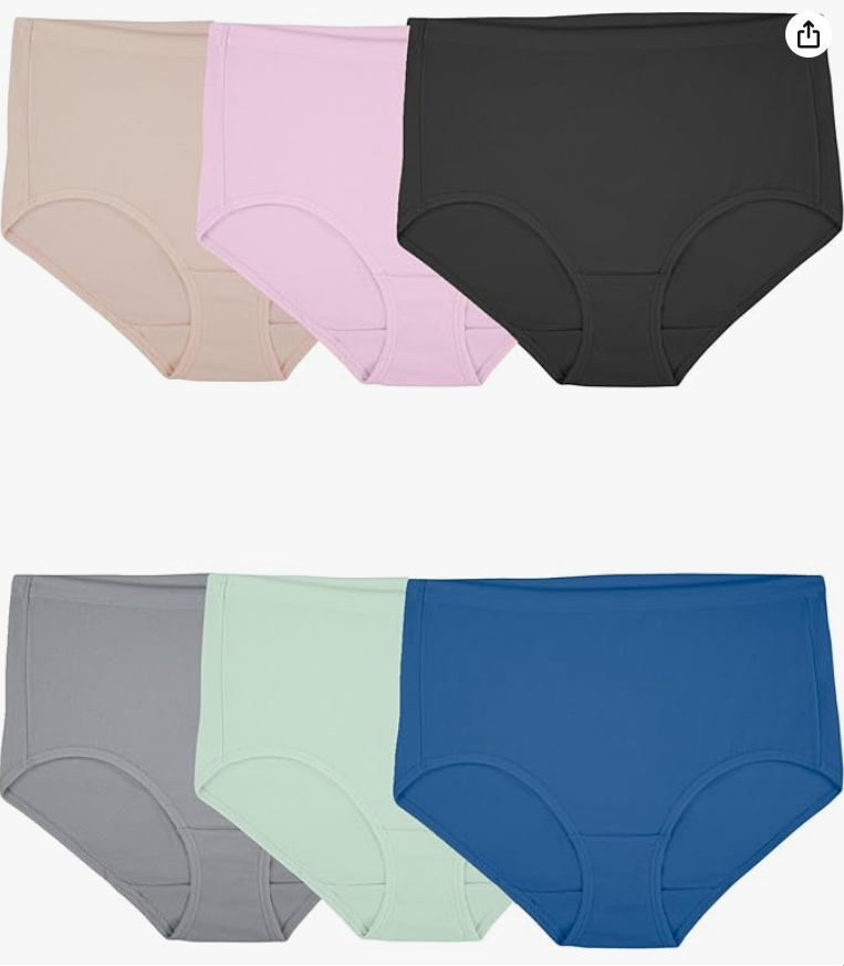 Fruit of the Loom womens Breathable Underwear, Moisture Wicking Keeps You Cool & Comfortable, Available in Plus Size 