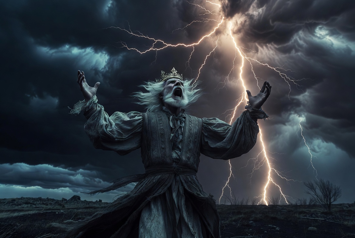 King Lear character analysis – descent into madness on the stormy heath in Shakespeare play