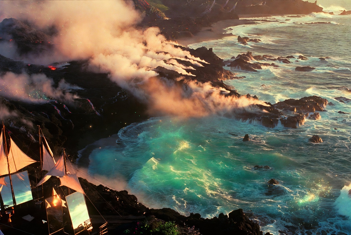 Julie Taymor The Tempest 2010 filming location Hawaiian volcanic island landscape with magical effects