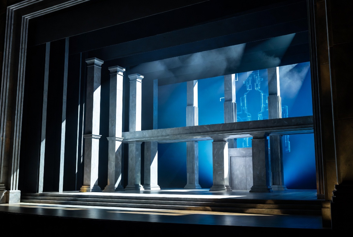 Kenny Leon 2025 Othello Broadway revival minimalist modern military stage set design