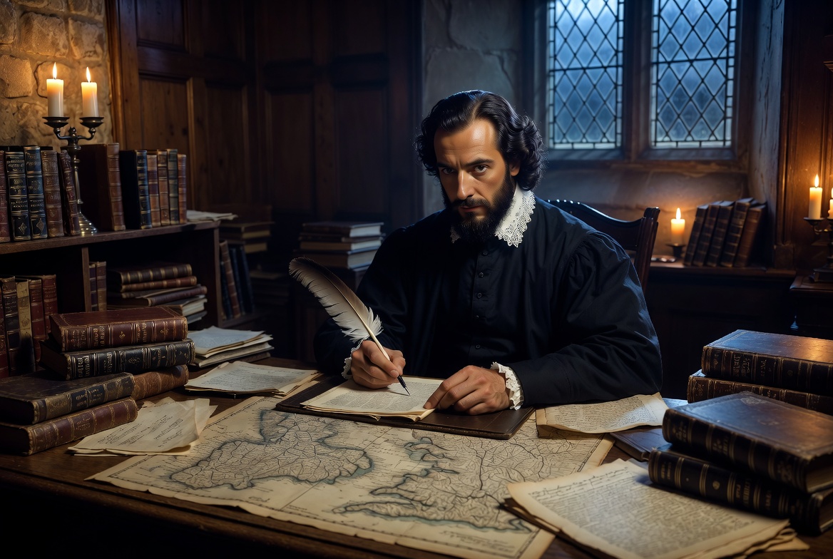 King Lear drama historical background showing Shakespeare writing the play using ancient sources in Jacobean England