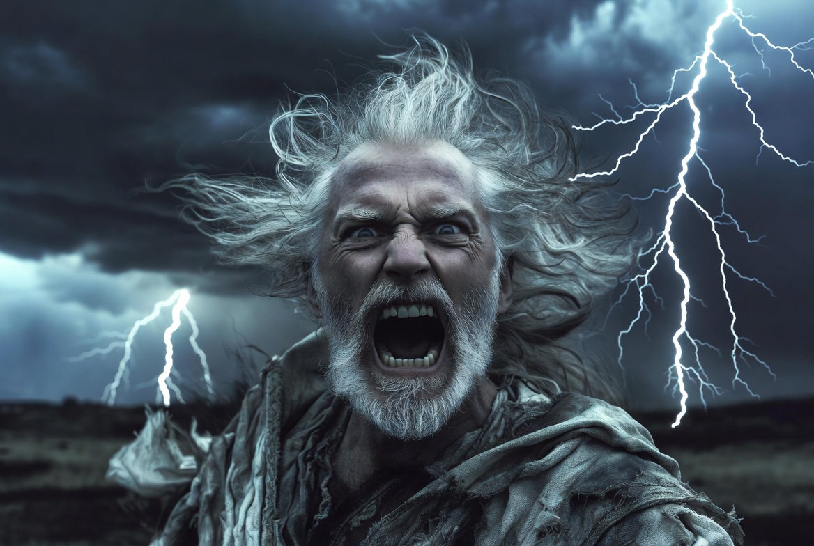 King Lear character analysis in Shakespeare drama showing the tragic king’s descent into madness