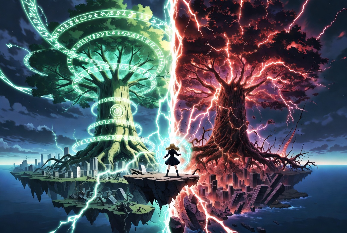 Zetsuen no Tempest magic system Tree of Genesis vs Tree of Exodus Civilization Blaster