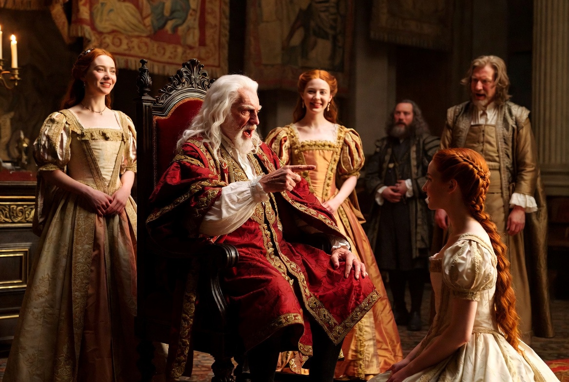 King Lear love test and kingdom division scene – Act 1 plot of King Lear