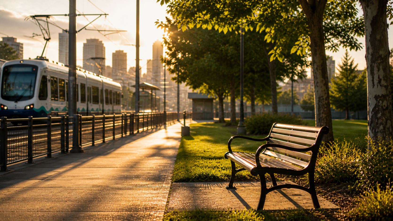 quiet reflective scene near othello park station seattle hidden perspective