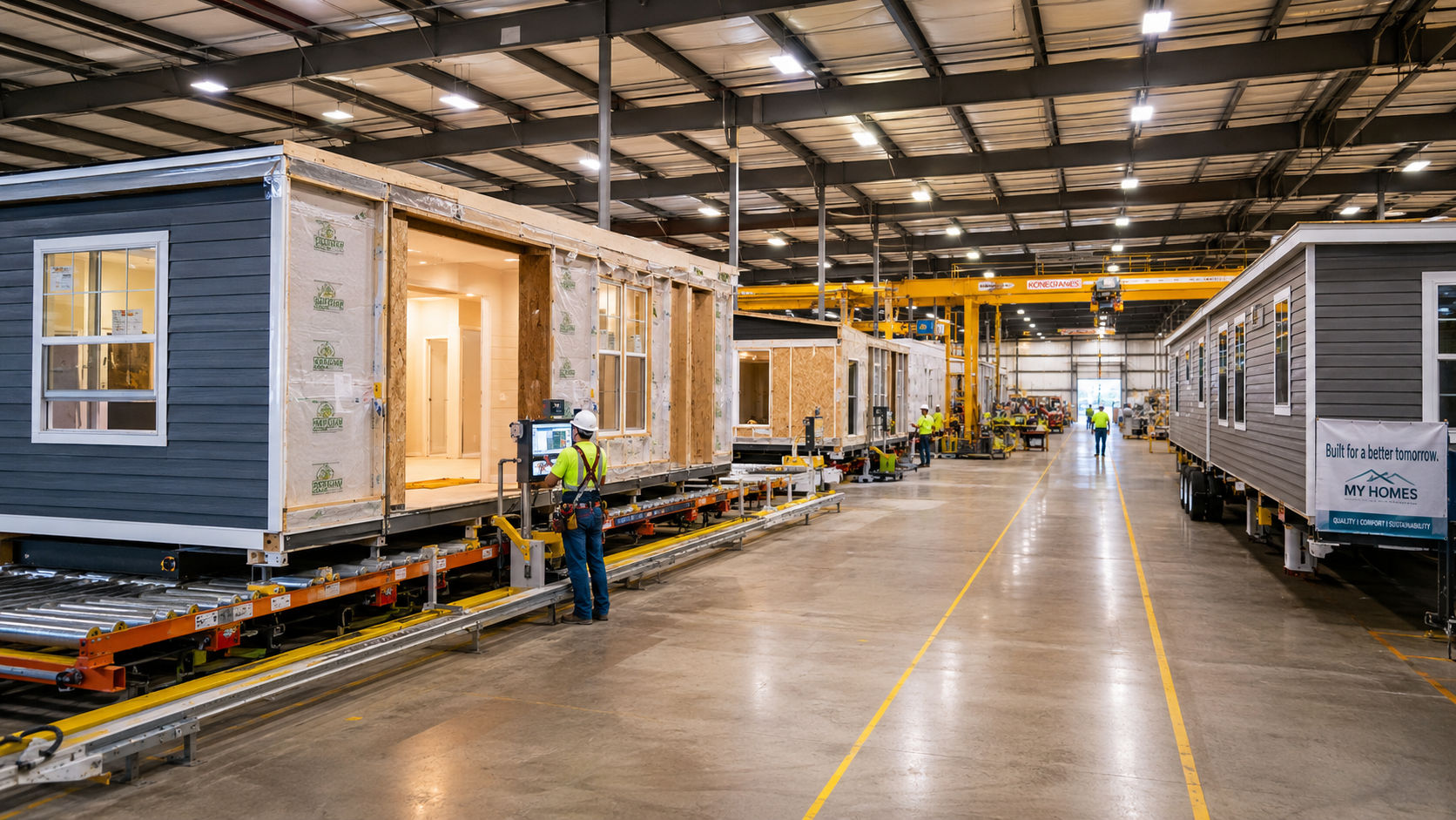 Cavco Hamlet NC manufacturing facility showing modern modular home production line