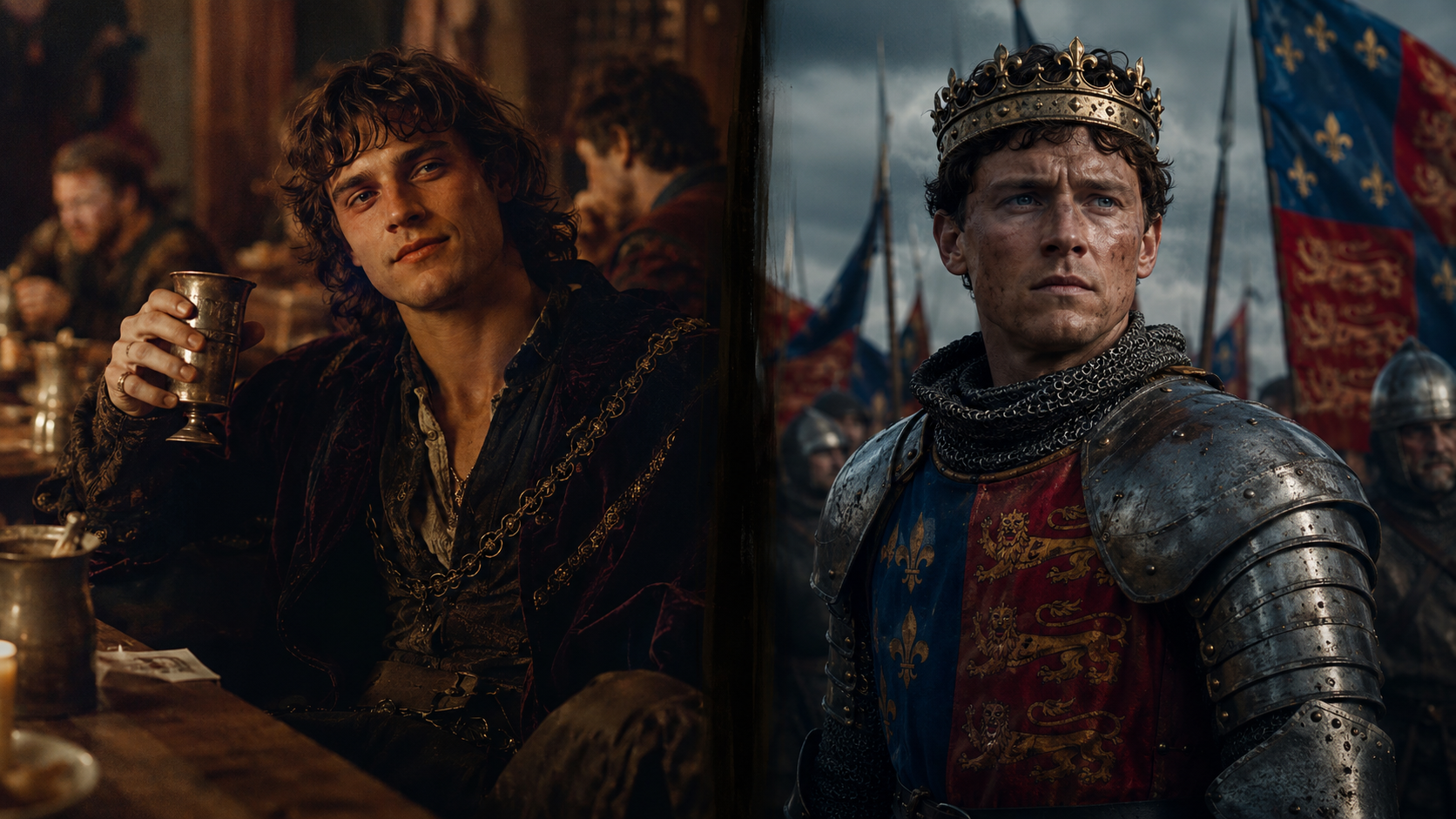 Prince Hal transformation into King Henry V