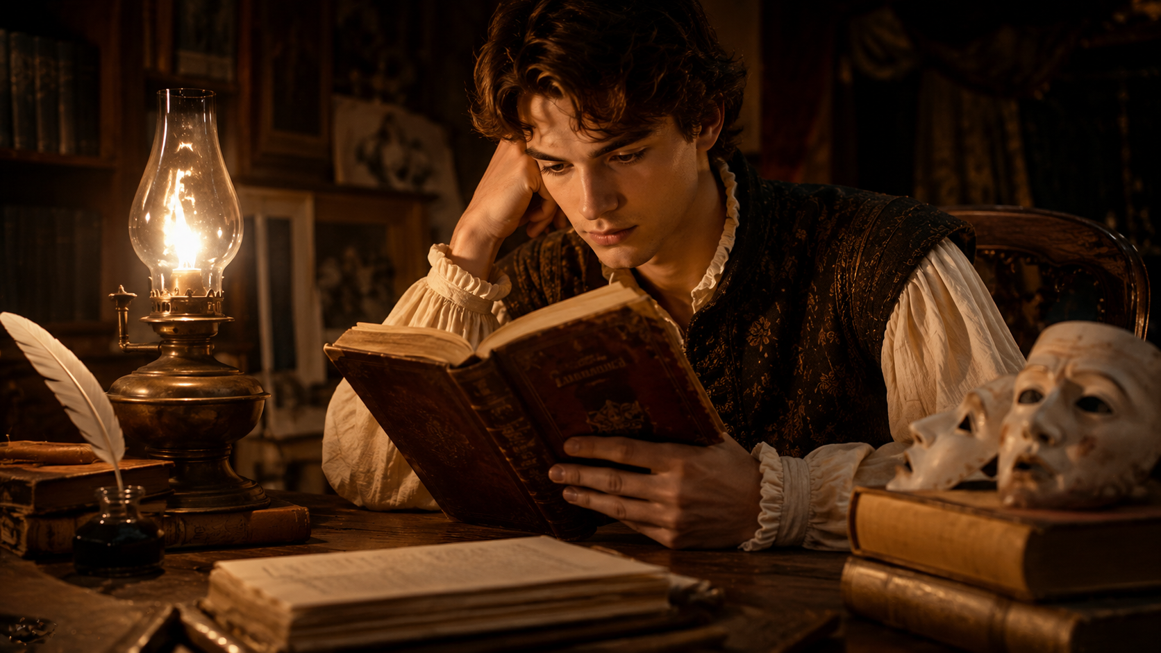 Student analyzing Romeo and Juliet prologue for literature studies