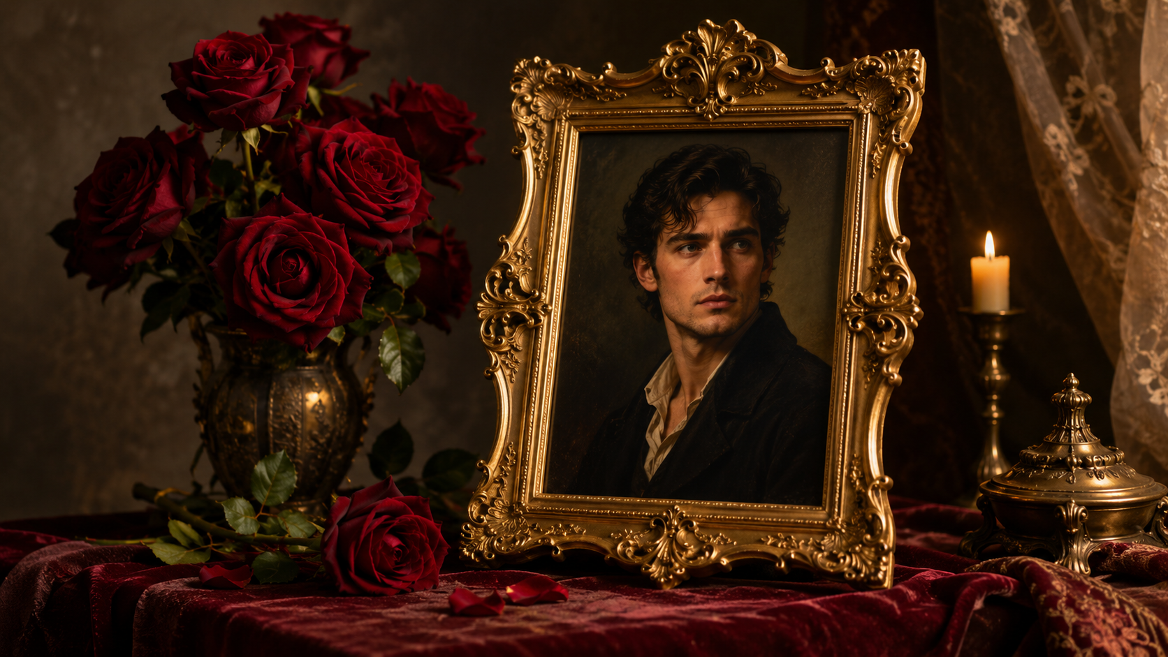 Painted portrait representing absence and presence in Shakespeare Sonnet 47