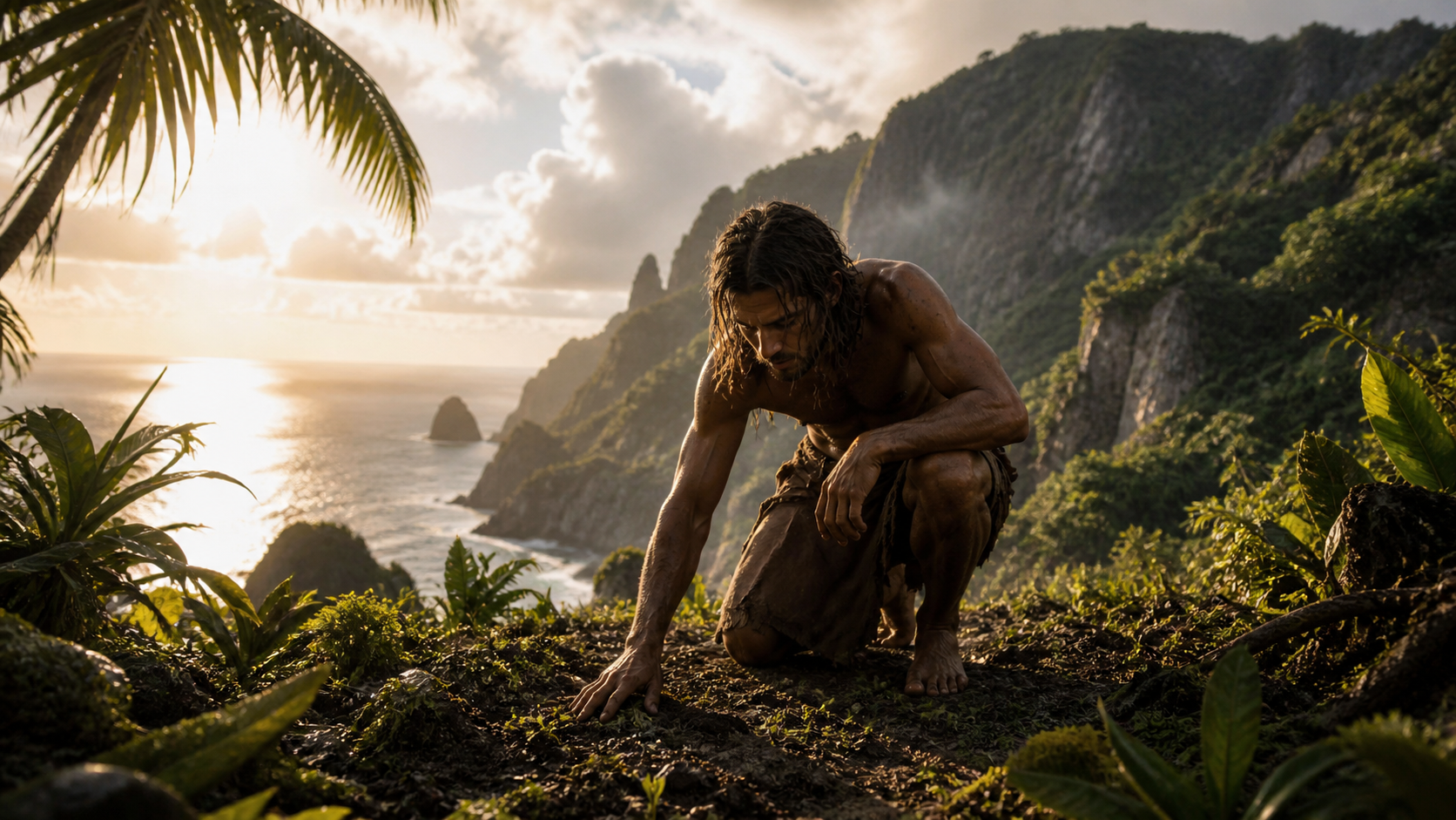 Caliban asserting his ownership of the island in The Tempest