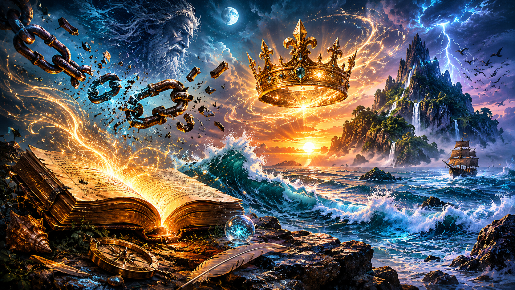 The Tempest major themes - power, forgiveness, freedom and magic symbolism