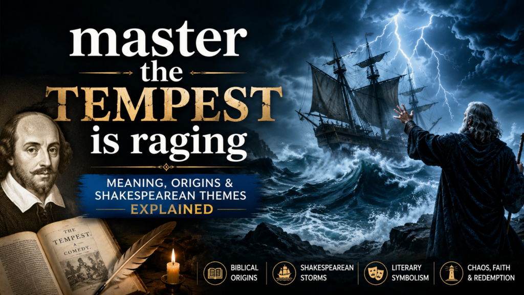 master the tempest is raging