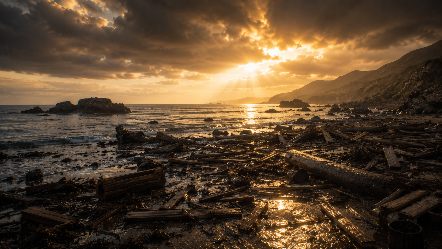 Calm after the storm symbolizing transformation and redemption in literature