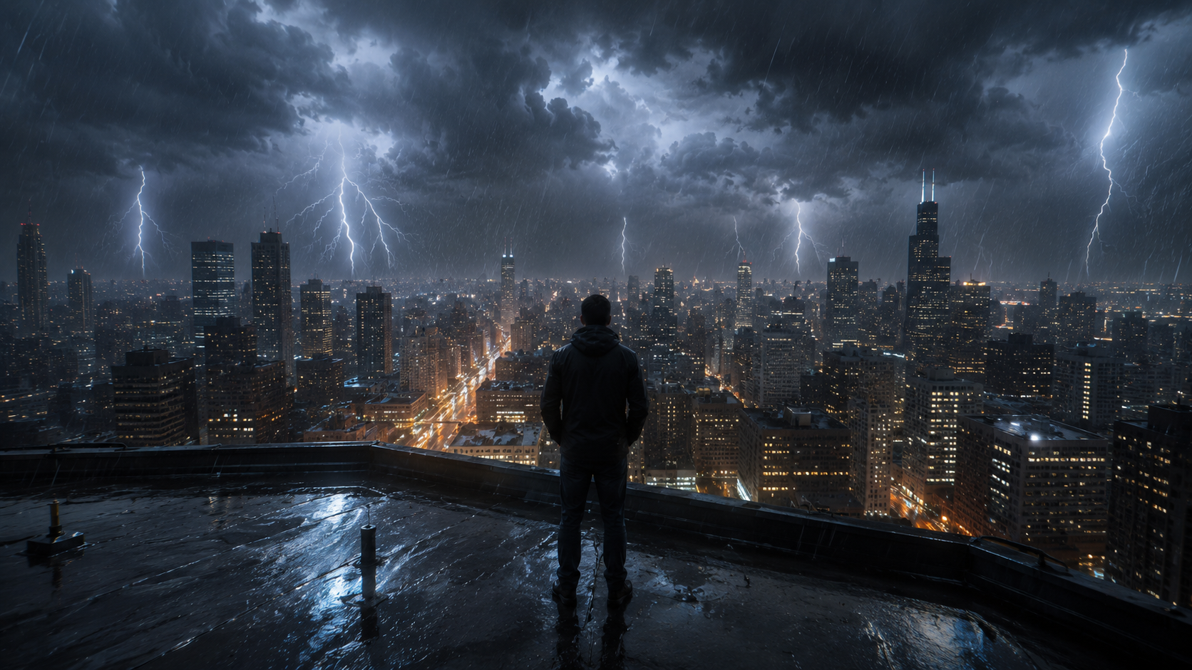 Modern storm symbolizing emotional struggle and resilience