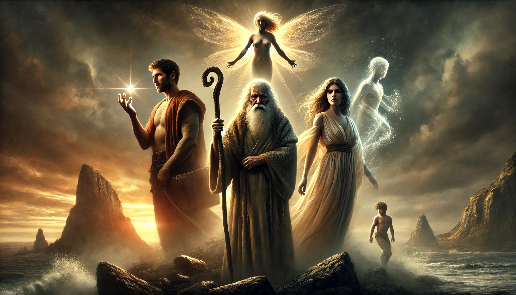 Main characters in Shakespeare The Tempest visual representation