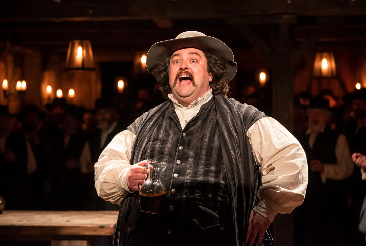 Falstaff delivering famous honor speech from Henry IV Shakespeare