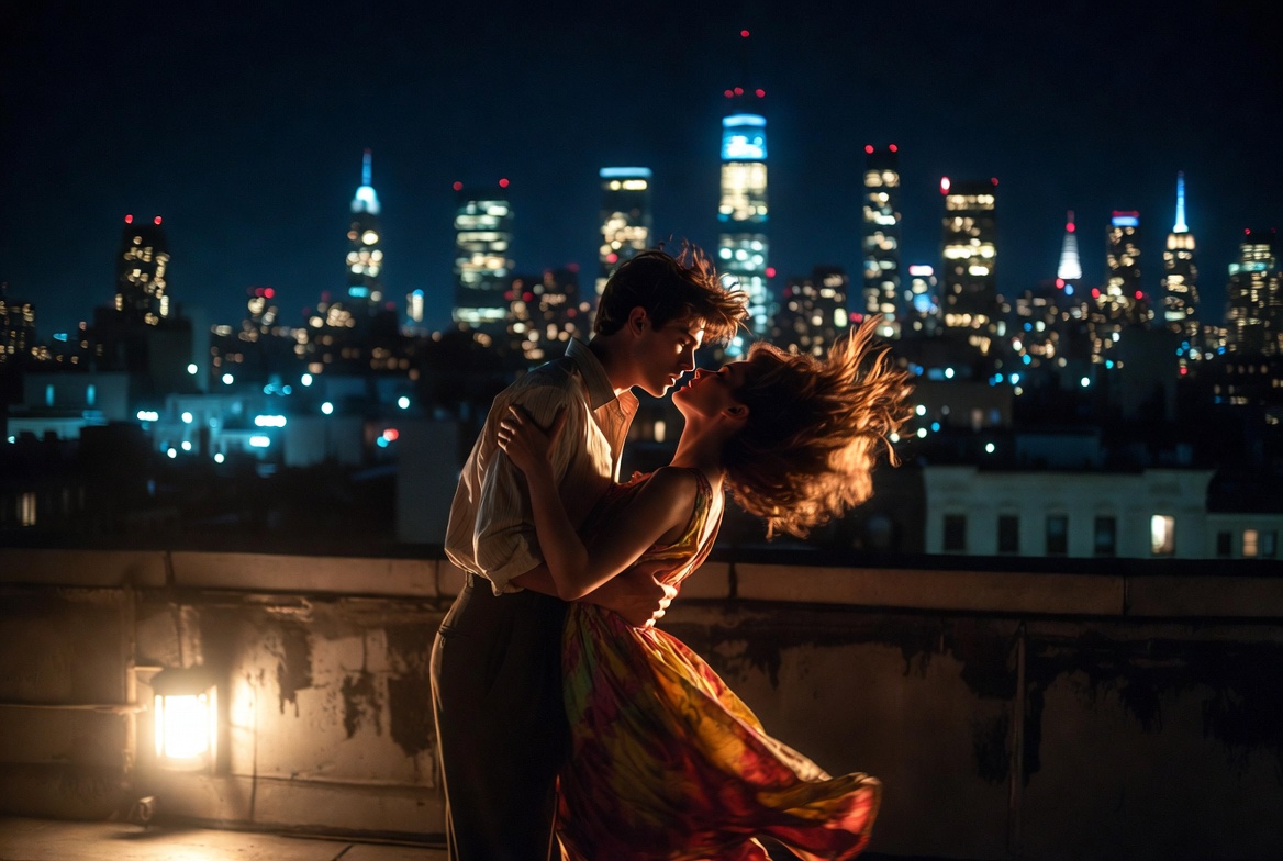 West Side Story style romantic dance scene between star-crossed lovers