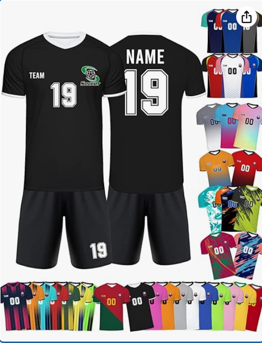 Custom Jersey Soccer with Team Name Number,Personalized Football Shirt Customized Logo Sport Jersey for Men Youth Boys