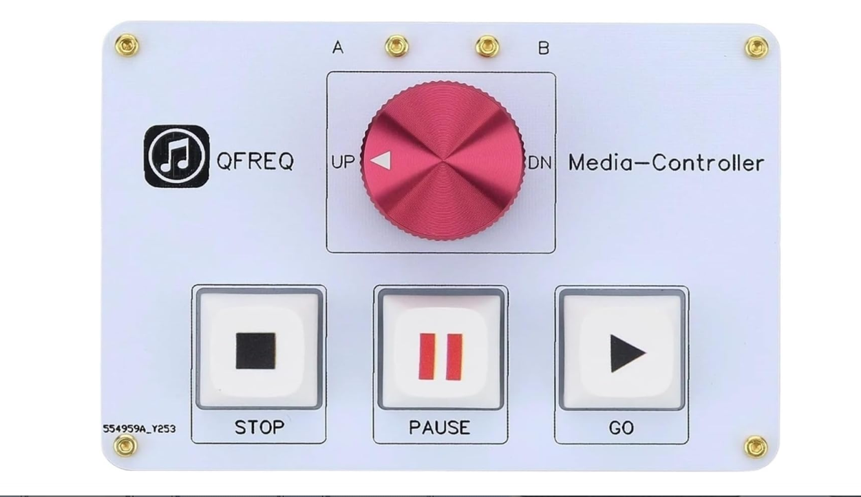 PRPYVPEY QLAB Controller Supports Two Computers and for QLAB Hirrender P1 SSP iTunes KUGOU Foobar2000 Black/White(White) 
