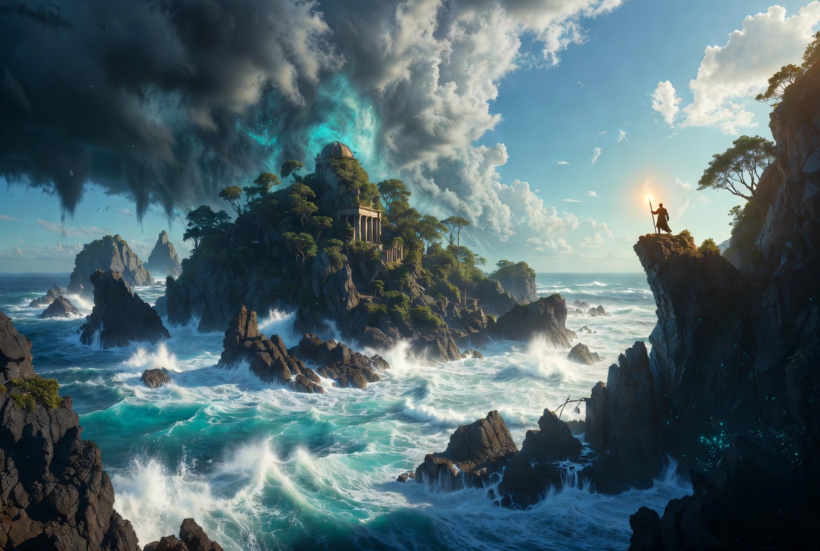 Mysterious magical island setting of Shakespeare’s The Tempest