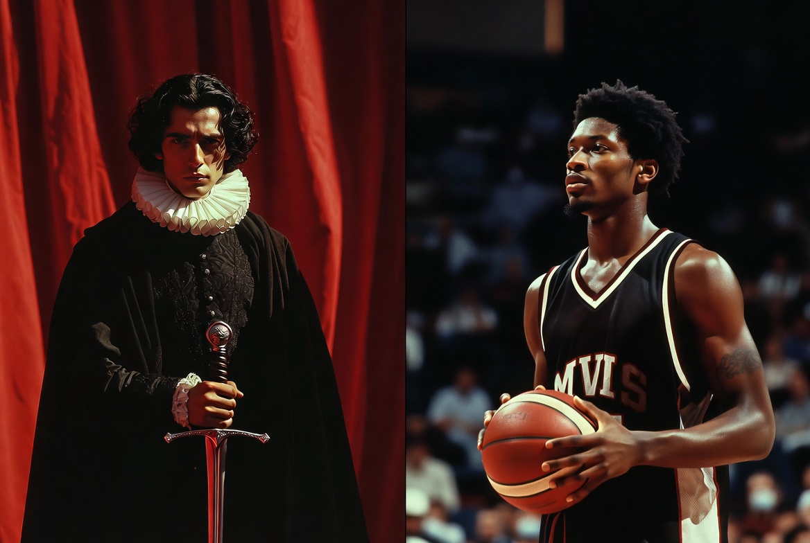 Comparison between classic Othello and modern basketball movie adaptation O