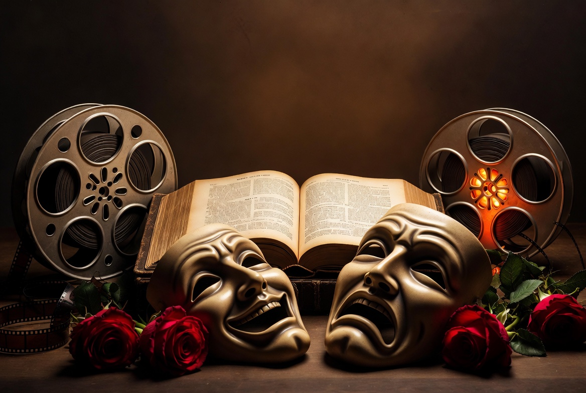 Shakespeare Romeo and Juliet book with cinematic film elements