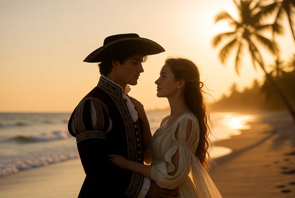 Ferdinand and Miranda’s romantic meeting in The Tempest