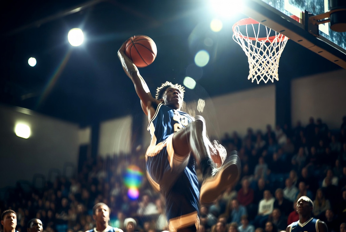 Basketball action scenes from the movie O Othello adaptation