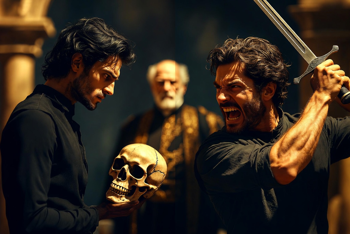 Character development of Hamlet, Laertes and Claudius in Act 4