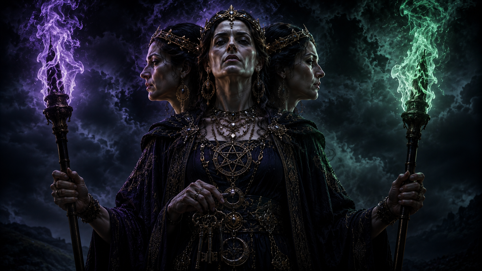 Shakespeare Macbeth Hecate goddess of witchcraft powerful portrait