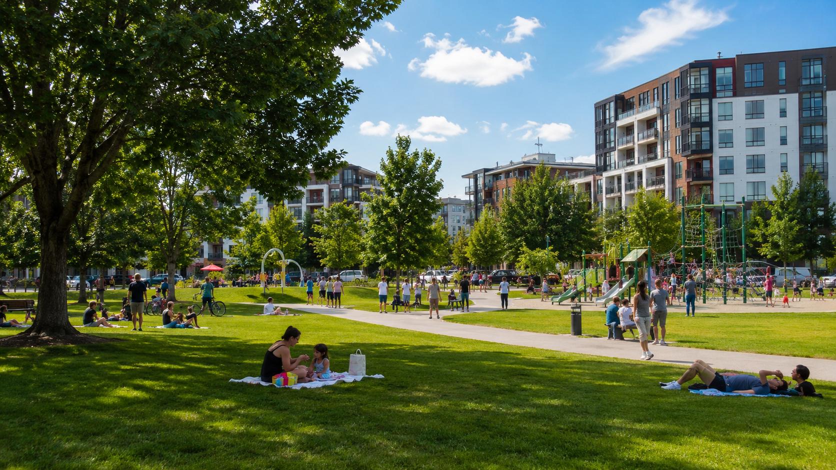 Othello Park green space and recreation area near Seattle apartments